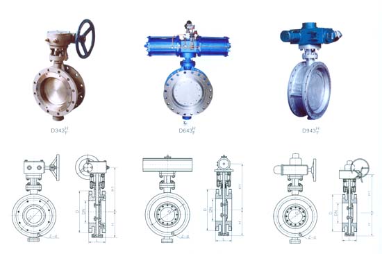 蝸輪法蘭式硬密封蝶閥
